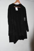 An as new Beige black two piece long sleeved cardigan and short sleeved under t-shirt top (Size 18