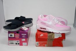 One as new Nike Air Max 90 Pink Foam White size UK 6 (CV9648600). One as new Skechers On -The-Go 600