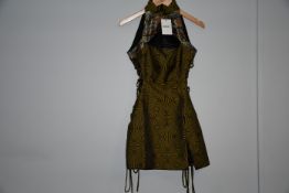 One as new Kim Shui Halter Brocade Qi Pao Dress size XS.