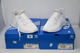 Two as new Adidas White U path Run Trainers size UK 10.