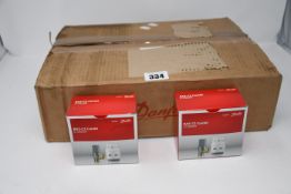 Twenty boxed as new Danfoss RAS-C2 Combi 15mm radiator valves (013G6050).