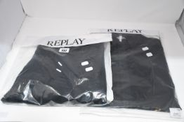 One man's Replay Sportlab sweatshirt with collar in black (XXL) and one pair of man's Sportlab