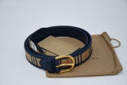 One as new Burberry 1983 Check and Leather Belt size/fit 95.