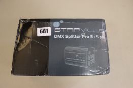 One boxed Stairville DMX Splitter Pro 3+5 Pin.