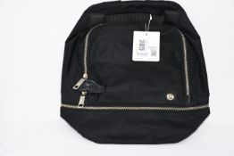 One as new Lululemon City Adventurer Backpack Mini (Colour: black/gold. Model: LW9CR9S).