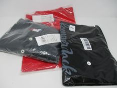 One as new Romper Jack Black romper size L. One as new Clique red polo shirt size XL. One as new