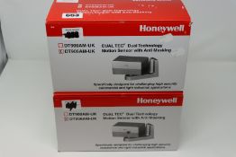 Two boxed as new Honeywell DT906AM-UK long range motion sensors with anti-masking.