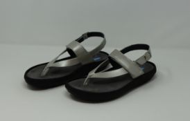 One as new Wolky Cebu Tresor Graffiti silver sandals size 39 (0088285).