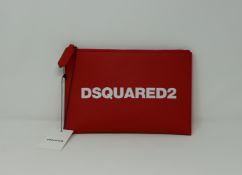 One as new Disquared2 Cluth with logo red (POW0007 01501652 4065).