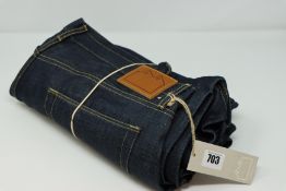 One as new Blackhorse Lane Ateliers E5 Relaxed Tapered Jeans 14 oz Indigo Selvedge size 42. One as