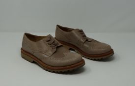 One pair of lady's pre-owned Brunello Cucinelli Metalic Oxford shoes (EU39).
