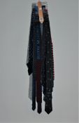 A large quantity of pre-owned ties from different brands such as Olimpo, Soloio, Dr Mutton and