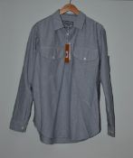 One as new Closed Nigel Cabourn Oxford shirt size M. Colour: limoges (C84012). One as new Closed