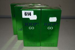 Six boxed as new Joop! Go eau de toilette natural spray (100ml).