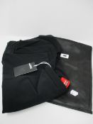 One as new Assos trackpants signature black trousers size M.