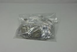 A quantity of COS silver coloured earrings, bangles, bracelets and sunglasses chains (