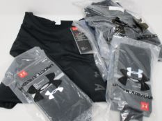 One as new Under Armour Women's Streaker 2.0 Shift Short Sleeve size S (1350070). One as new Under