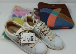 One as new Desigual Faded Fine jumper with diamonds size L (20SWJF41). One as new Desigual