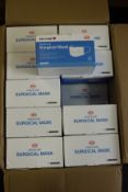 Two thousand boxed as new single-use surgical face masks.