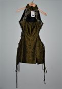 One as new Kim Shui Halter Brocade Qi Pao Dress size XS.