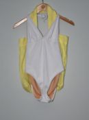 One as new Faithfull The Brand Violette one piece Plain White Ribbing size M. One yellow Faithfull