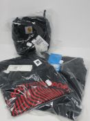 One as new Adidas M Core universal summer men t-shirt size XL (EI4610). One as new Carhartt duck
