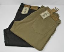 One as new Ralph Lauren grey Sullivan slim jeans size 34/34. One as new Ralph Lauren khaki
