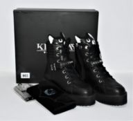 One as new Killstar Keiko Kitty High tops size UK 7. One as new Killstar Alica Fishnet socks. One as