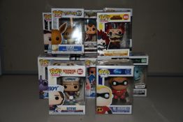 A quantity of Funko Pop toy figures to include one Funko Pop Pokémon Mr. Mime, one Funko Pop The
