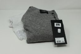 One as new Kooples X-Sport Women's white lace-trim Sweater size 1. One as new Kooples Knit-&-Moon