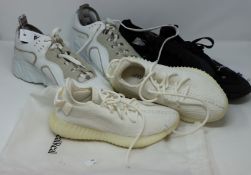 One Acne Studios Rockaway low-top leather trainers size 44 (No box). One pre-owned Acne Studios Buzz