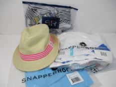 One women's as new Snapper Rock Waiheke Stripe Triangle Bikini Top size L. One women's as new