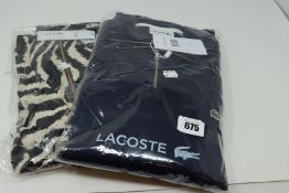One as new Lacoste 1/2 Zip Sweat size US XXL (Colour: navy. Model: SH1927). One Closet London
