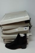 Four pairs of as new Tamaris black ankle boots, 1 x size 37 (Box damaged), 1 x size 39, two x size