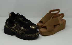 One as new Castaner Quilu Espadrille size UK 5.5. One as new New Balance Fresh Foam 574 Sport size