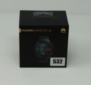One boxed as new Huawei Watch GT 2e in graphite black.