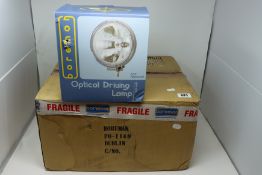 Six boxed as new Boreman Optical Driving Lamps (1001-0400C).