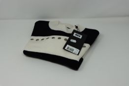 One as new Kooples X-Sport Merino Formal Wool Sweater With Grommets size 2 (FPUL20008KS20).