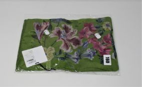 One as new Salvatore Ferragamo floral print green silk scarf (0717390).