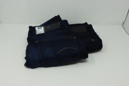 One as new G Raw slim women jeans (Colour: dark aged. Size 33/36. Model: 3301). One as new G Raw