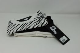 One as new Kooples white jersey and lace t-shirt size 1. One as new Kooples black jersey and lace