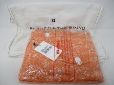 One as new Faithfull The Brand Charlotte Mini Dress Stevie Floral Print - Peach size XL. One