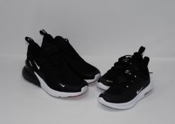 One as new Nike Air Max 270 (GS) junior size UK 5.5. One as new Nike Air Max Axis (PS) child size UK