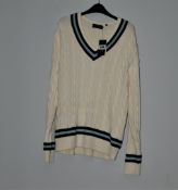 Two as new Ralph Lauren Cotton Cricket Jumpers 1 x size S, 1 x size M (LS VN CRICKET) (One has