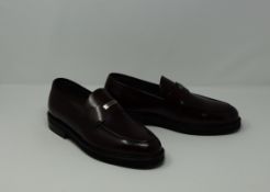 One pair of man's boxed as new Sergio Rossi loafers in Bordeux (EU 7.5).