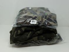 One lady's as new Urban Classics high waist camo cargo pants (size unknown). Two as new Miss city