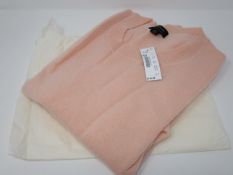One as new J Crew Cashmere crewneck salmon sweater size XS (K1313).