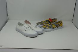 One as new Vans blue & yellow Era The Simpsons trainers size UK 3. One as new Vans Authentic true