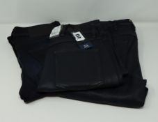 Two as new G Raw Knee zip high women skinny jeans (Colour: Worn in tidal cobler. Size 27/32.