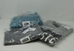 One as new Hollister grey shirt size M. One as new Hollister light blue knit sweater size S. One